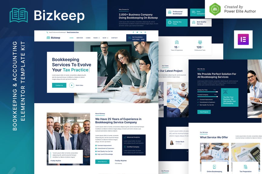 Bizkeep - Bookkeeping _ Accounting Service Elementor Template Kit