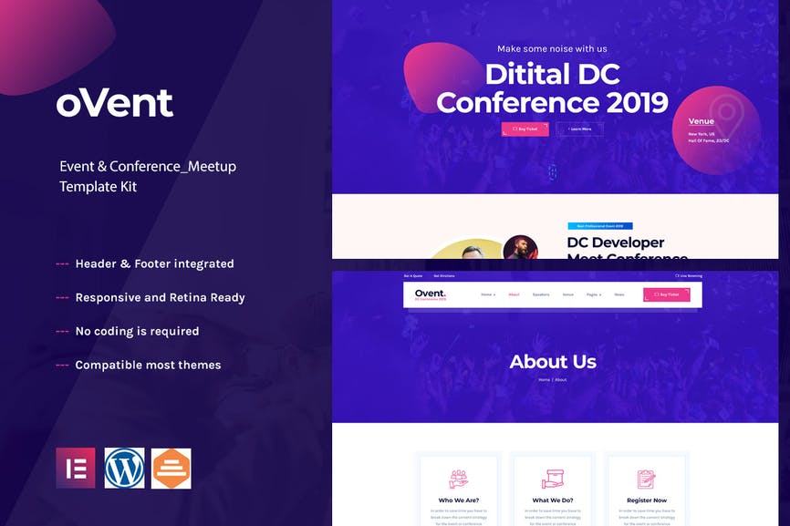 Ovent - Event Conference _ Meetup Elementor Template Kit